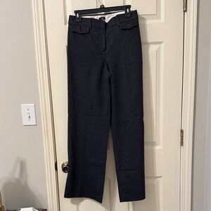LOFT Navy Textured Pants/Trousers